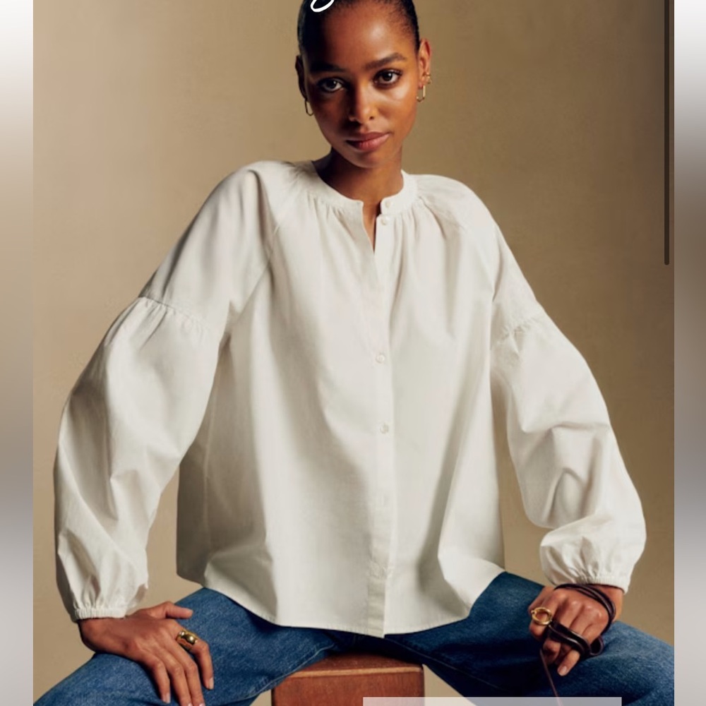 Sezane NERISSA SHIRT, Ecru - Picture 2 of 5